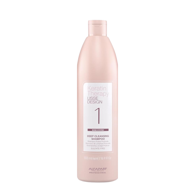 Alfaparf Milano Lisse Design Keratin Therapy Deep Cleansing Shampoo 16.91 oz for smoothing treatment