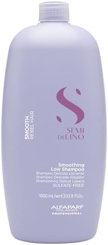 Close up of Alfaparf Semi Di Lino smooth conditioner bottle