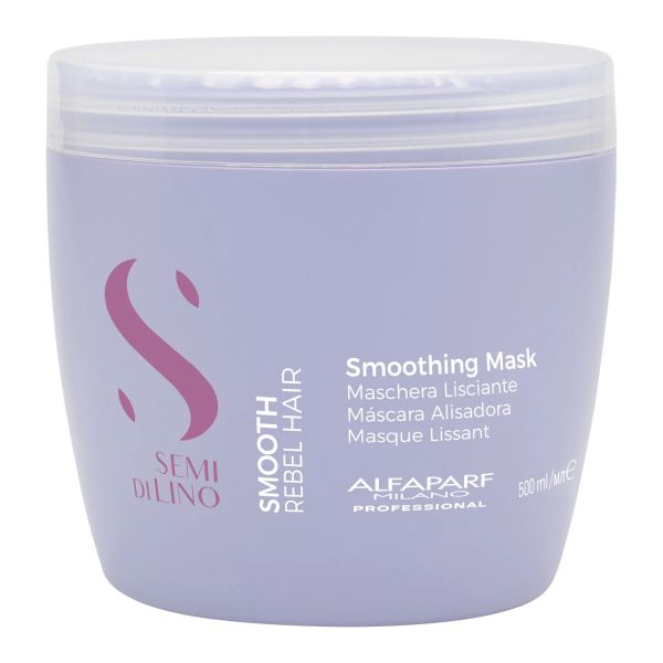 Alfaparf Semi Di Lino smoothing hair mask jar close up