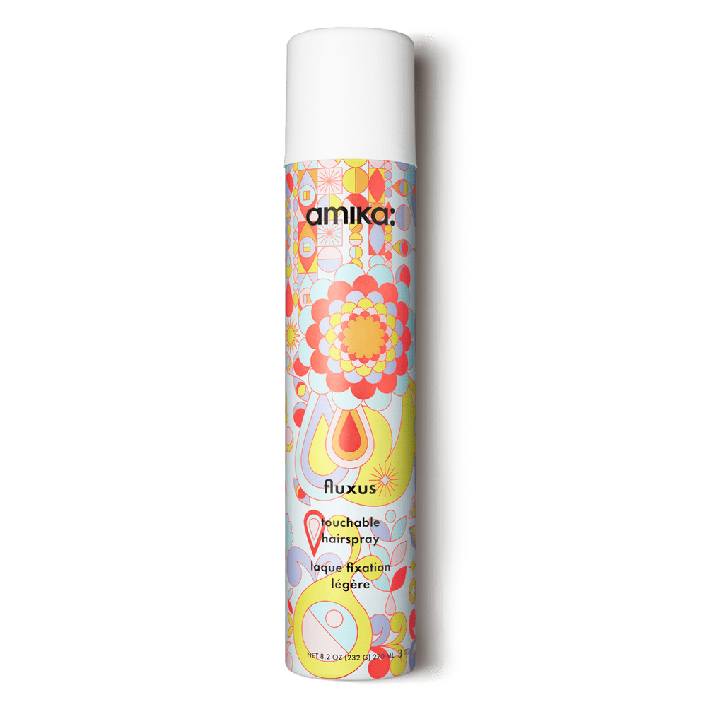 Amika Fluxus touchable hairspray provides flexible all-day hold