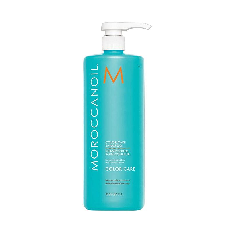 Moroccanoil color care shampoo gently cleanses color-treated hair