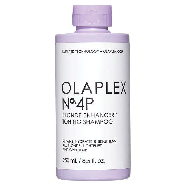 Olaplex No. 4P blonde enhancer toning shampoo neutralizes brass