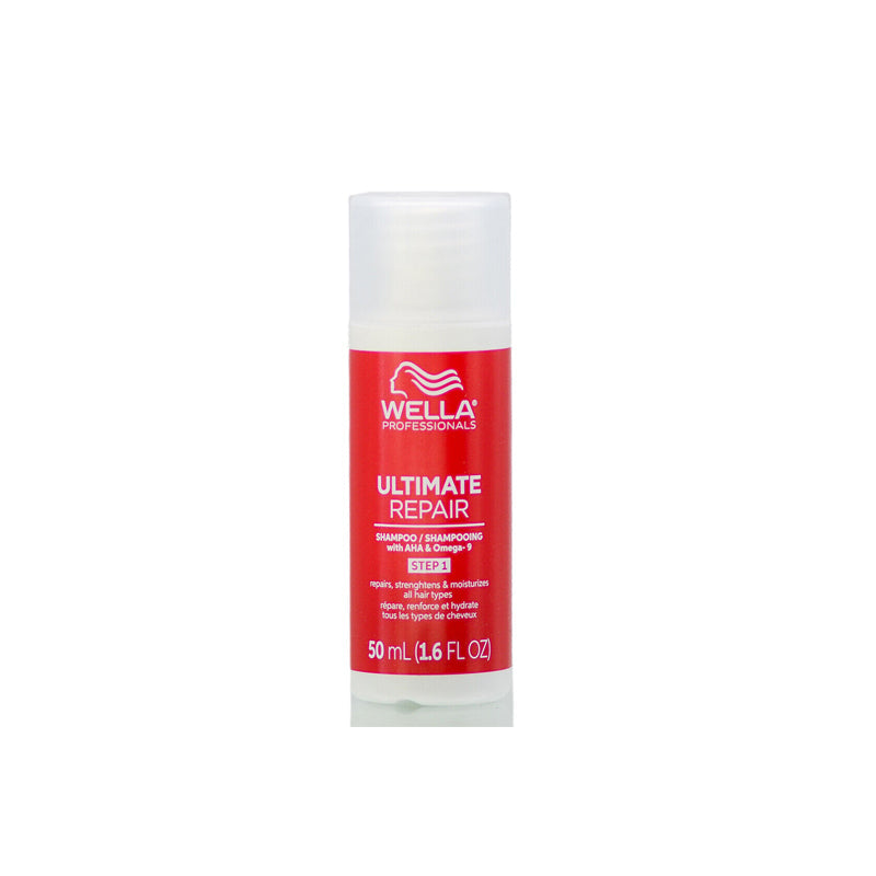 Wella Ultimate Repair shampoo gently cleanses and repairs hair
