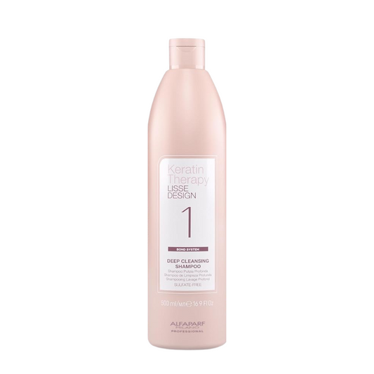 Alfaparf Milano Lisse Design Keratin Therapy Deep Cleansing Shampoo 16.91 oz for smoothing treatment
