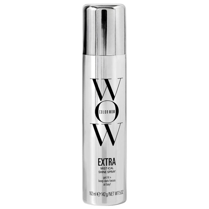 Color Wow Extra Mist-ical shine spray delivers instant glossy finish