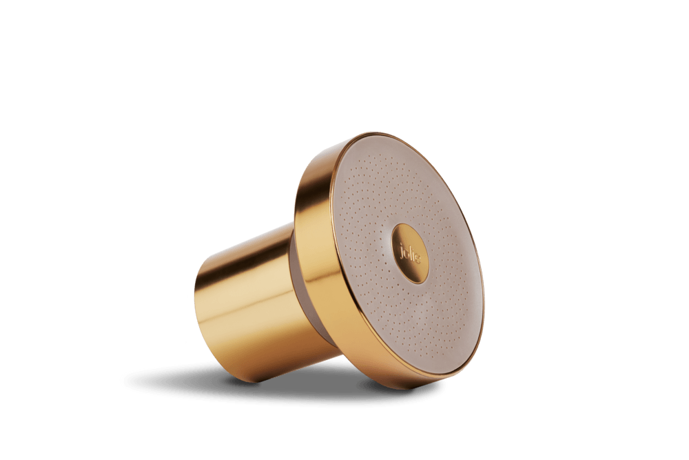 Jolie Skin Co brushed showerhead with luxury filtered water flow