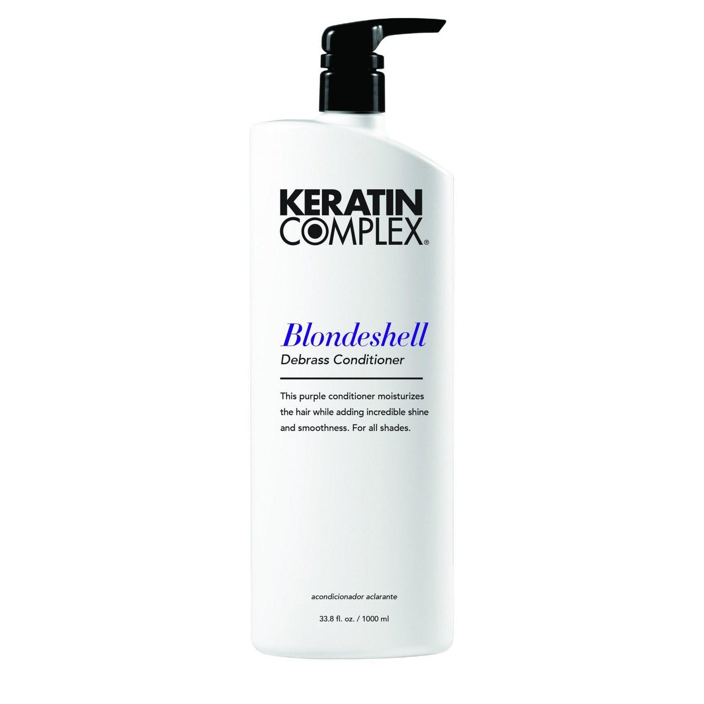 Purple toning conditioner by Keratin Complex for bright cool blondes