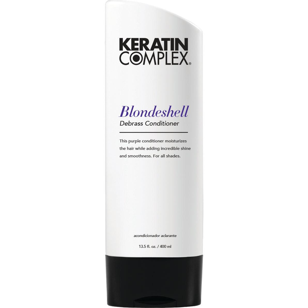 Keratin Complex Blondeshell Conditioner tones brassiness and softens blonde hair