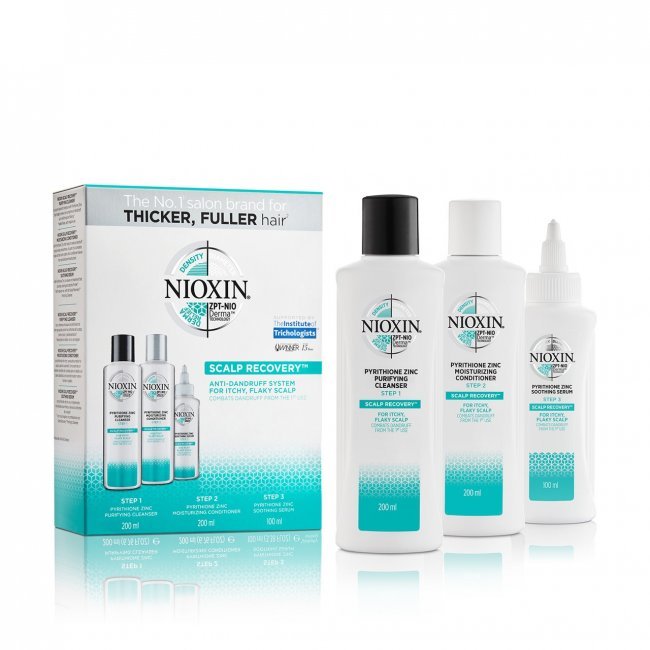 Nioxin Scalp Recovery Kit - Cleanser 6.76 oz, Conditioner 6.76 oz, Serum 3.4 oz