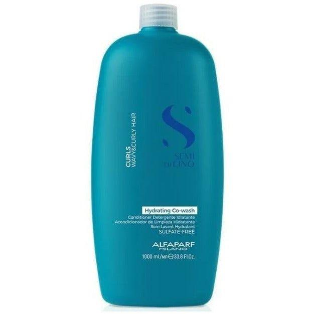 Alfaparf Semi Di Lino curls hydrating co wash bottle close up