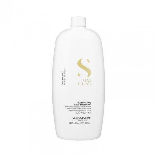 Alfaparf Semi Di Lino Diamond illuminating low shampoo bottle close up