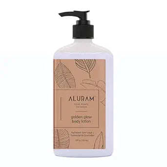 Aluram Golden Glow Body Lotion 18oz illuminating skin radiance