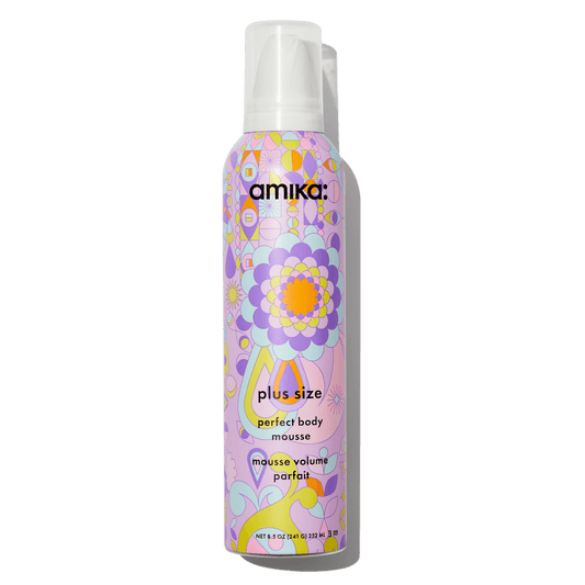Amika volumizing mousse creates full bodied long lasting styles