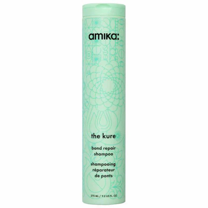Amika the kure bond repair shampoo strengthens damaged hair bonds