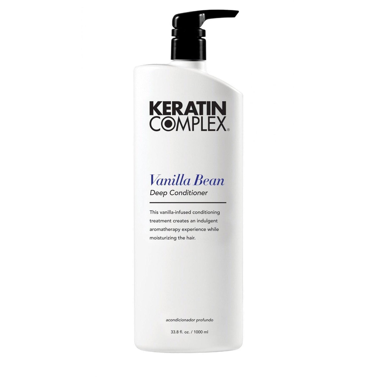 Vanilla Bean deep conditioning treatment by Keratin Complex for soft shiny hair