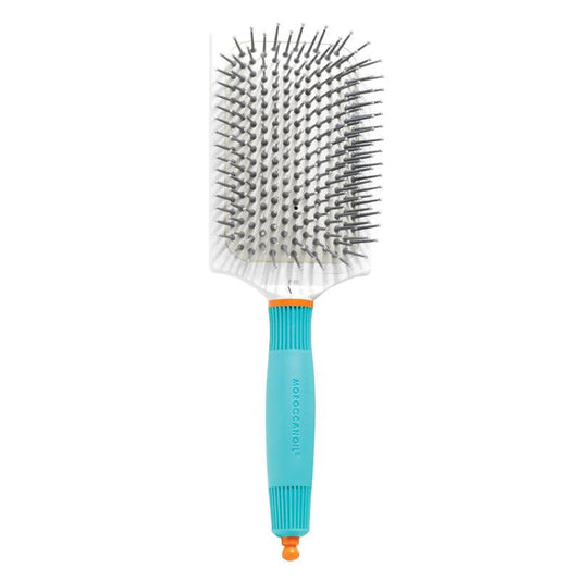 Moroccanoil ceramic paddle brush smooths hair and reduces frizz