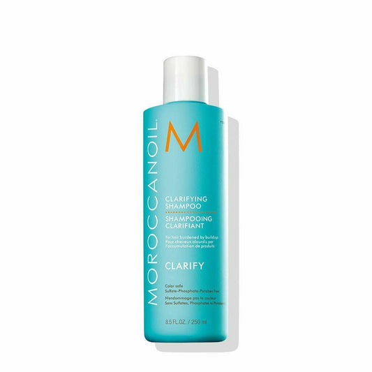 Moroccanoil clarifying shampoo removes buildup and impurities