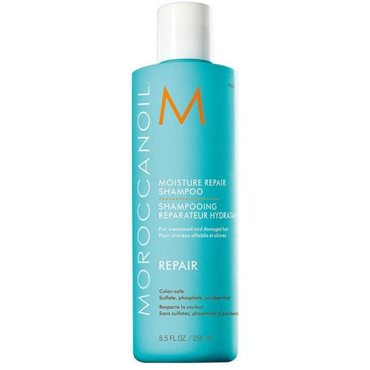 Moroccanoil moisture repair shampoo restores hydration to dry hair