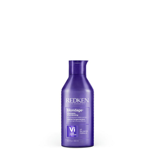Redken Color Extend Blondage shampoo neutralizes brassy blonde tones