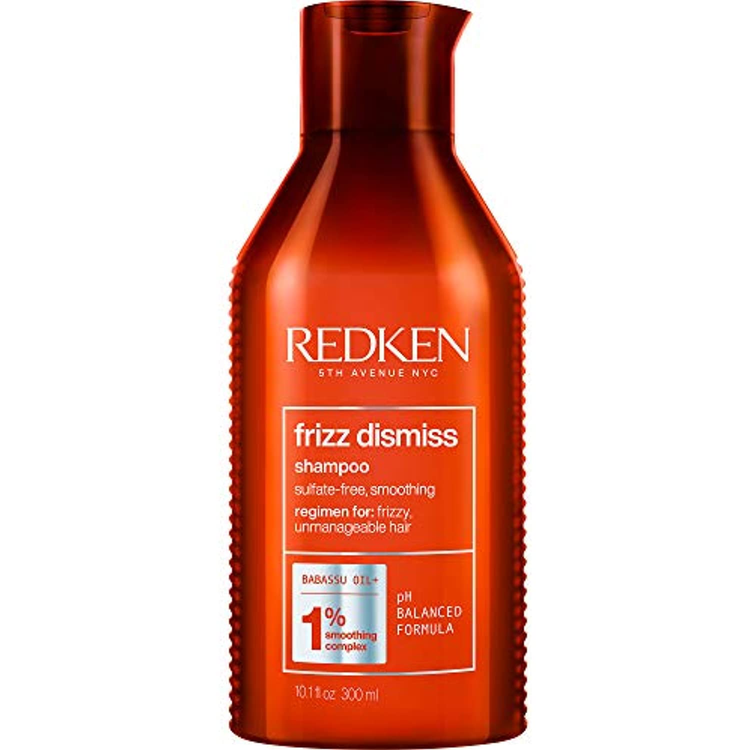 Redken frizz dismiss shampoo smooths frizzy hair and controls flyaways