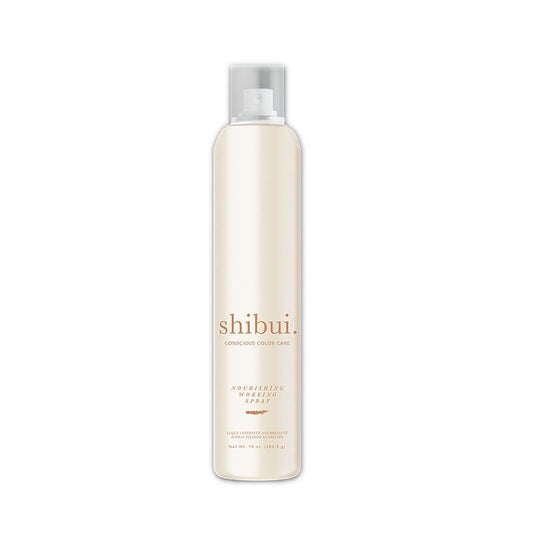 Shibui nourishing working spray 10 oz provides flexible hold